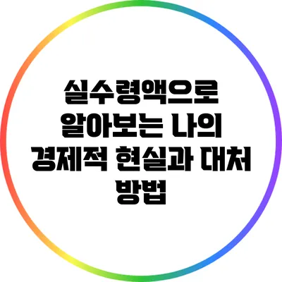 실수령액으로 알아보는 나의 경제적 현실과 대처 방법