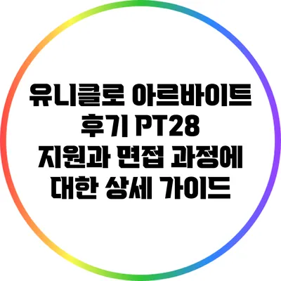 유니클로 아르바이트 후기: PT28 지원과 면접 과정에 대한 상세 가이드