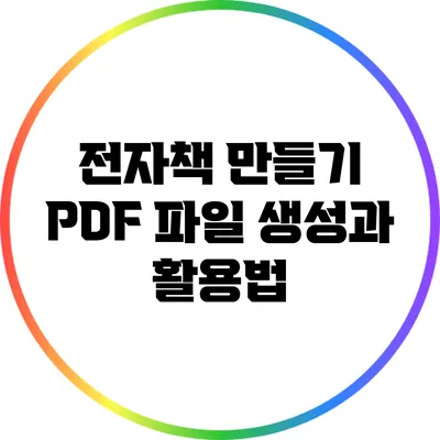 전자책 만들기: PDF 파일 생성과 활용법