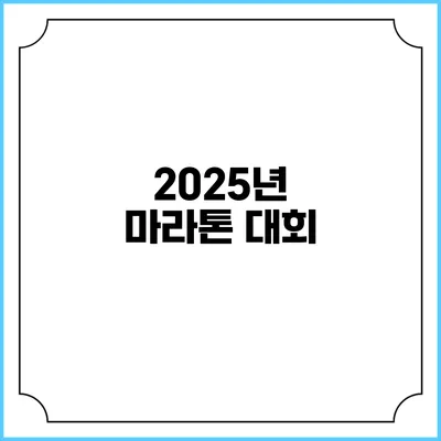 2025년 마라톤 대회