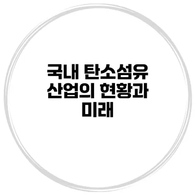 국내 탄소섬유 산업의 현황과 미래