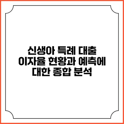신생아 특례 대출 이자율 현황과 예측에 대한 종합 분석