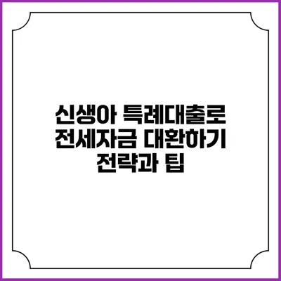 신생아 특례대출로 전세자금 대환하기: 전략과 팁