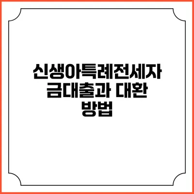 신생아특례전세자금대출과 대환 방법