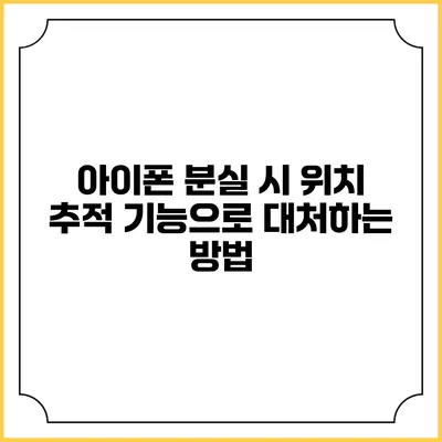아이폰 분실 시 위치 추적 기능으로 대처하는 방법