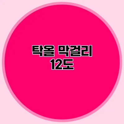 탁올 막걸리 12도