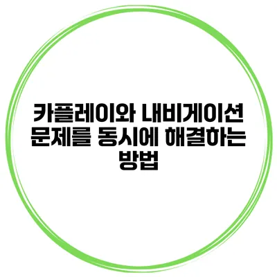 카플레이와 내비게이션 문제를 동시에 해결하는 방법